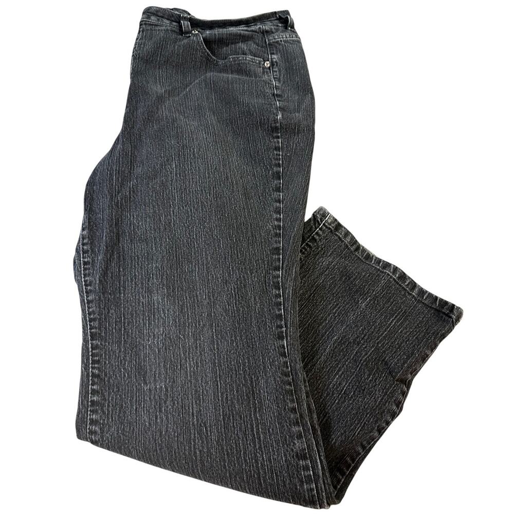 KIKIT Women's Plus Size 18W Black Wash Jeans Stretch Denim Comfortable